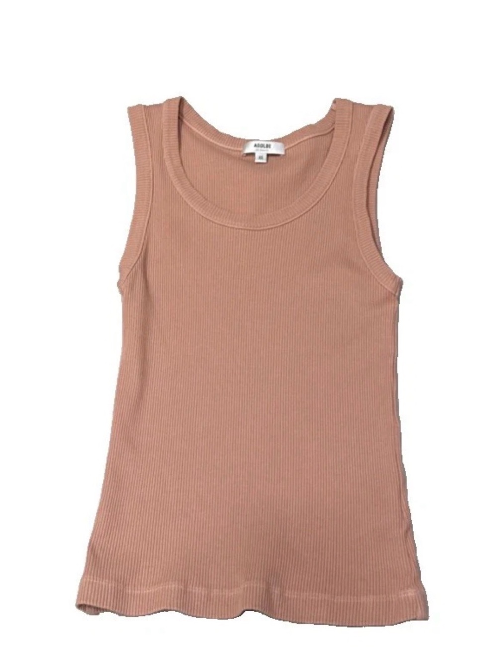 AGOLDE Poppy Ribbed Scoop Neck Tank Pink Salt XS NWOT